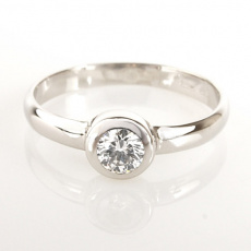 Zlatý Prsten Soliter 224 00093 07, materiál bílé zlato 585/1000, 1x briliant = 0.249 ct, váha: 1.50g Zlatý Prsten Soliter 224 00093 07, materiál bílé zlato 585/1000, 1x briliant = 0.249 ct, váha: 1.50g