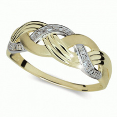 Briliantový prsten Danfil DF1848Z, materiál žluté, bílé zlato 585/1000, 3x briliant SI1/G = 0.038 ct Briliantový prsten Danfil DF1848Z, materiál žluté, bílé zlato 585/1000, 3x briliant SI1/G = 0.038 ct