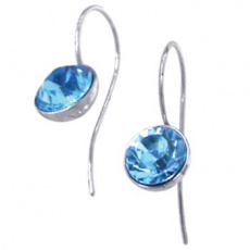 Náušnice z chirurgické oceli ESSW-01-AQUA Náušnice z chirurgické oceli ESSW-01-AQUA