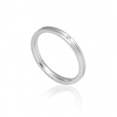 Ocelový prsten s briliantem GRSD27-BRIL
