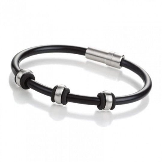 Ocelový náramek s kaučukem TeNo YuKoN 025-0501