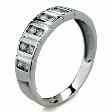 Briliantový prsten Danfil DF2079, materiál bílé zlato 585/1000, 12x briliant SI1/G = 0.402 ct, váha:
