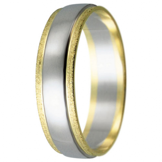 Snubní prsteny kolekce HARMONY13, materiál bílé, žluté zlato 585/1000, váha: u velikosti 54mm - 3.10