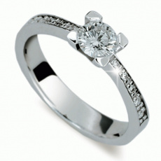 Briliantový prsten Danfil DF1961, materiál bílé zlato 585/1000, 11x briliant SI1/G = 0.802 ct, váha: Briliantový prsten Danfil DF1961, materiál bílé zlato 585/1000, 11x briliant SI1/G = 0.802 ct, váha: