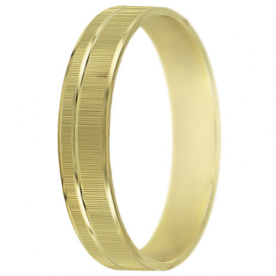 Snubní prsteny kolekce P4/H, materiál žluté zlato 585/1000 , váha: u velikosti 54mm - 2.70g