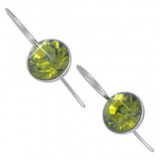 Náušnice z chirurgické oceli ESSW-01-OLIVINE Náušnice z chirurgické oceli ESSW-01-OLIVINE