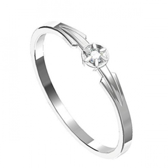 Zásnubní prsten s briliantem Leonka 011, materiál bílé zlato 585/1000, briliant SI1/G - 2.0 mm, váh Zásnubní prsten s briliantem Leonka 011, materiál bílé zlato 585/1000, briliant SI1/G - 2.0 mm, váh