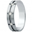 Snubní prsteny kolekce ELISKA_22, materiál bílé zlato 585/1000, ruthenium, zirkon, váha: u velikosti