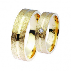 Snubní prsteny Lucie Gold Charlotte S-258, materiál žluté zlato 585/1000, zirkon, váha: průměrná 12.