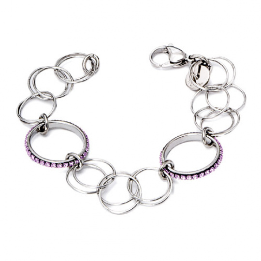 Ocelový náramek Mooby Circle Purple MC217 Ocelový náramek Mooby Circle Purple MC217