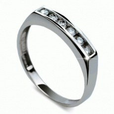 Briliantový prsten Danfil DF1863, materiál bílé zlato 585/1000, 6x briliant SI1/G = 0.192 ct, váha: Briliantový prsten Danfil DF1863, materiál bílé zlato 585/1000, 6x briliant SI1/G = 0.192 ct, váha: