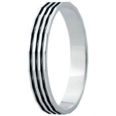 Snubní prsteny kolekce ELISKA_26, materiál bílé zlato 585/1000, ruthenium, váha: u velikosti 54mm - Snubní prsteny kolekce ELISKA_26, materiál bílé zlato 585/1000, ruthenium, váha: u velikosti 54mm -