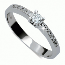 Briliantový prsten Danfil DF1917, materiál bílé zlato 585/1000, 13x briliant SI1/G = 0.158 ct, váha: