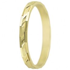 Snubní prsteny kolekce P6/H, materiál žluté zlato 585/1000 , váha: u velikosti 54mm - 1.80g
