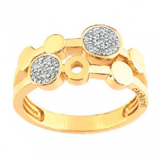 Zlatý prsten Cacharel XC024BB3, materiál žluté zlato 585/1000, diamant-0.08 ct, váha: 4.50g