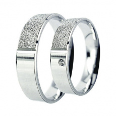 Snubní prsteny Lucie Gold Charlotte S-218, materiál bílé zlato 585/1000, zirkon, váha: průměrná 7.60